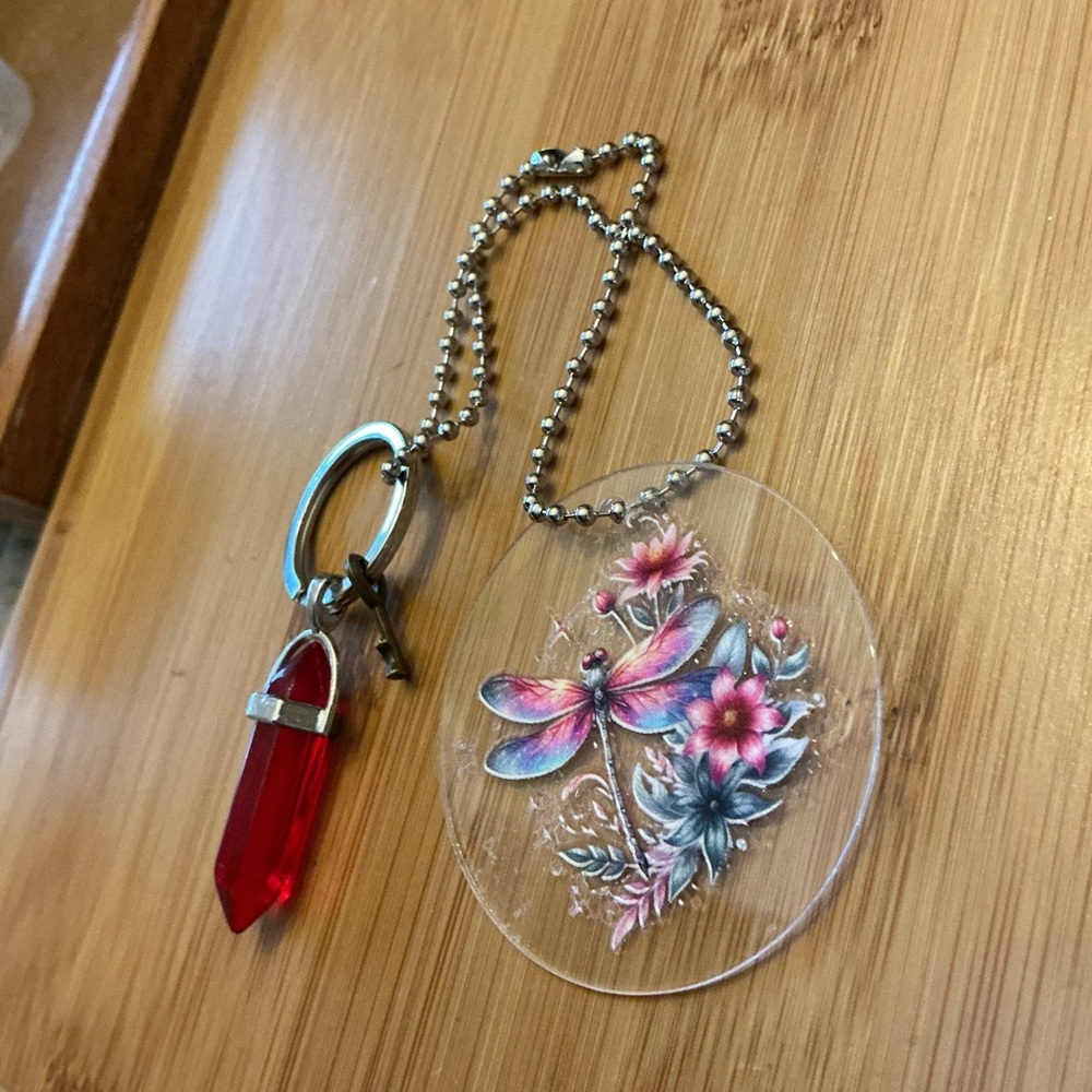 Rearview mirror chain, handmade!  Great car decor!